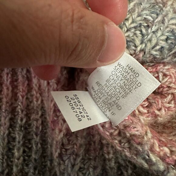 J. JILL Striped Chunky Knit Crew Neck Pullover Sweater Bohemian in Multi - Picture 8 of 10